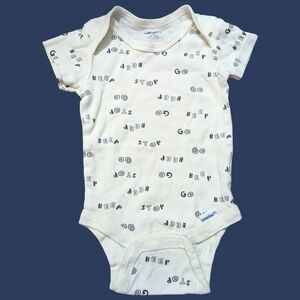 Carter's Cream Bodysuit Soft Cotton Lap Shoulder